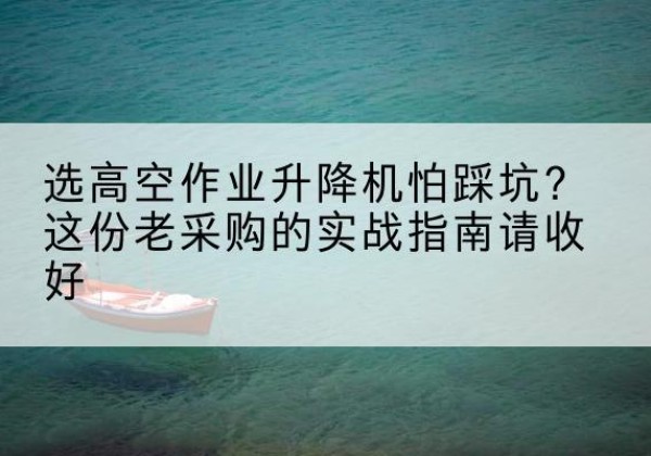惠山高空作业升降机厂家推荐-选高空作业升降机怕踩坑？这份老采购的实战指南请收好